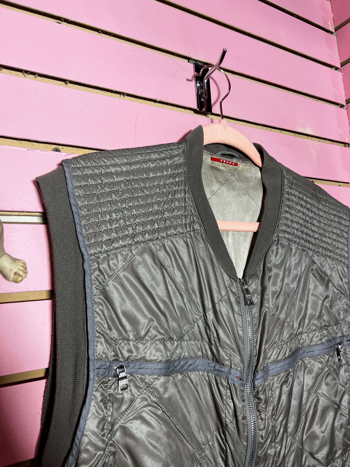 Prada Quilted Army Vest
