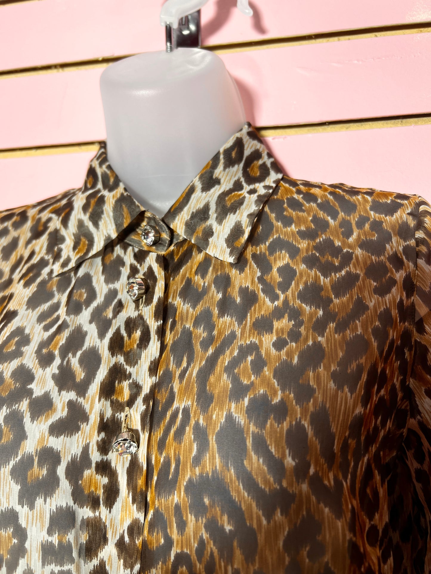 Y2K Cheetah Blouse