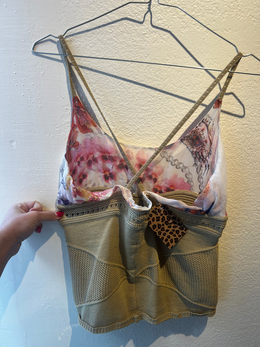 Cavalli Silk + Knit Tank Top