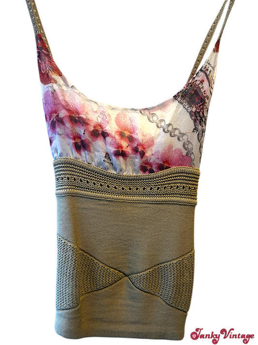 Cavalli Silk + Knit Tank Top
