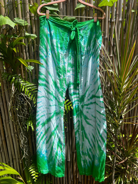 1990s Tie Dye Wrap Pants