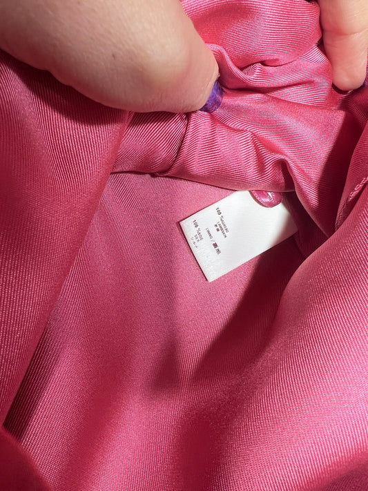 Vintage Louis Vuitton Pink Skirt Suede With Crochet Trim Matching Jacket (SOLD) only skirt available